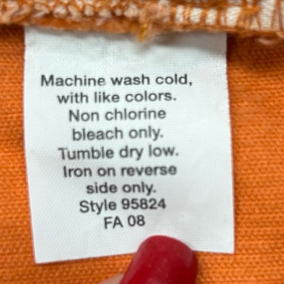 J. Crew Bright Orange Corduroy Pants.  City Fit | Relaxed Fit.  Size:29S - Picture 5 of 6